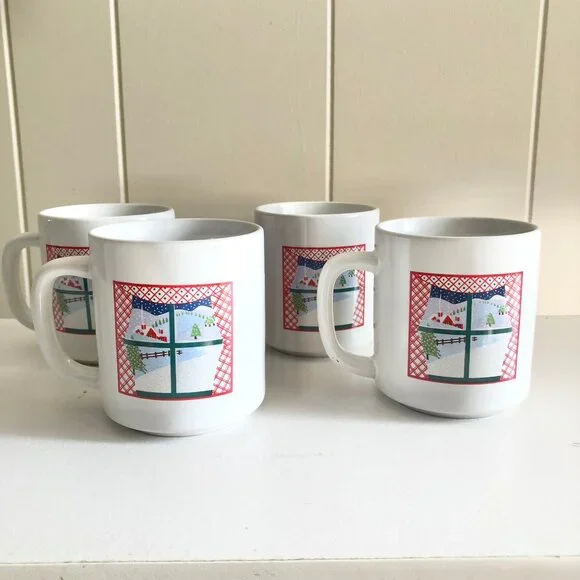 Vintage 80s Christmas Mugs - Picture 7 of 9